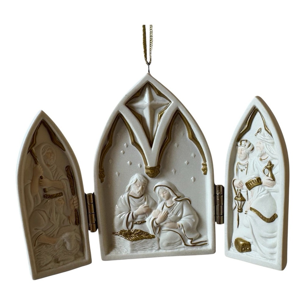 Hallmark 2003 Keepsake Christmas Ornament In Excelsis Deo Porcelain Nativity